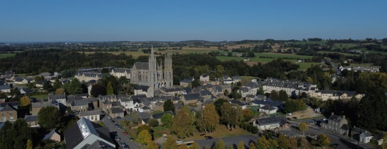 Aerial photo of Pontmain Mayenne 53